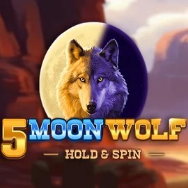 5 Moon Wolf slot logo by Apparat Gaming at Baloo Casino5 Moon Wolf